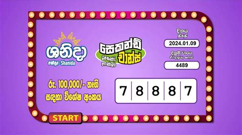 Saturday Fortune (Shanida Wasana) Results.